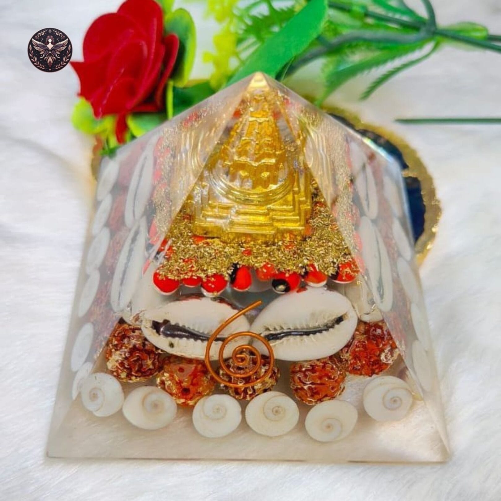 Shri yantra & Gomti chakra pyramid