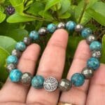 Opportunity Magnet Bracelet – Pyrite & Turquoise (Main Image)