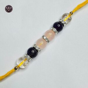Rose quartz and Amethyst Rakhi - Image 2