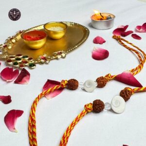 Rudraksha and Gomti Chakra Rakhi - Image 1